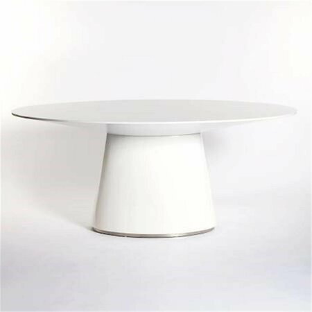 MOES HOME COLLECTION KC-1007-18 Otago Oval Dining Table, White - 29.5 x 71 x 43 in. KC-1007-18-0